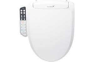 SmartBidet SB-110 Electric Bidet Seat for Elongated Toilets with Control Panel, Stainless Steel Nozzle with Removable Nozzle Cap, Child Wash Function, Slim and Strong Design