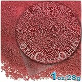 The Crafts Outlet MCR-GLS-MTL-MA6-RED Metallic Glass Microbead, 1 Bag of 1-Ounce, Red