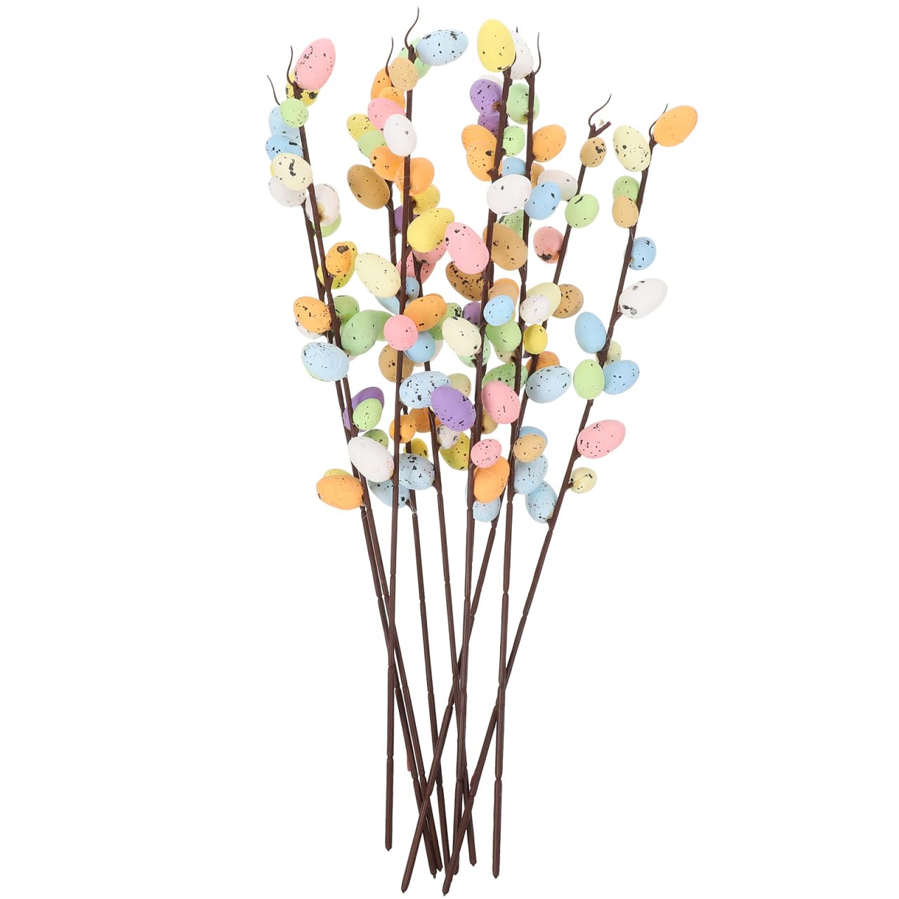 Photo 1 of 10pcs Easter Egg Flowers Picks Decor 17.71'' Artificial Easter Branches and Mixed Berry Twig Eggs Berries Spring Floral Stems Twig Branches for Spring Vase Flower Arrangement Centerpiece