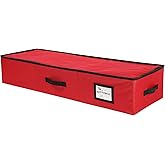 Sattiyrch Christmas Ornament Storage Box,Box Contributes Slots for 96 Holiday Ornaments 3-Inch Underbed Storage