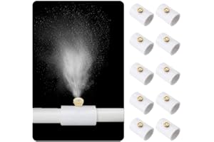 H&G lifestyles 1/2 Inch PVC Mist Nozzle Coupling PVC Split Section with Mist Nozzle (Pack of 10)