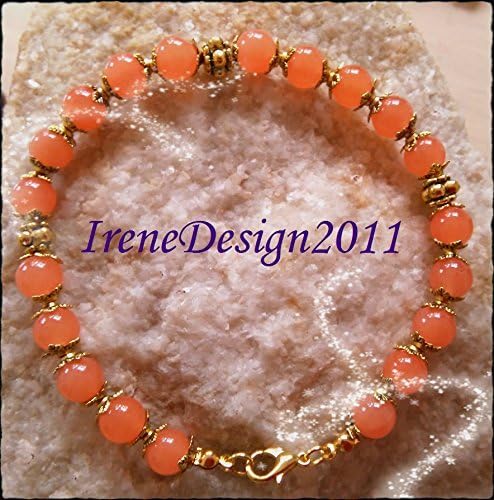 Orange Topaz Gold Bracelet