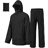 Rizzon Rain Suit Jacket/Trouser for Men Women Waterproof Lightweight Rain Gear for Outdoor Farm Fishing Motorcycle