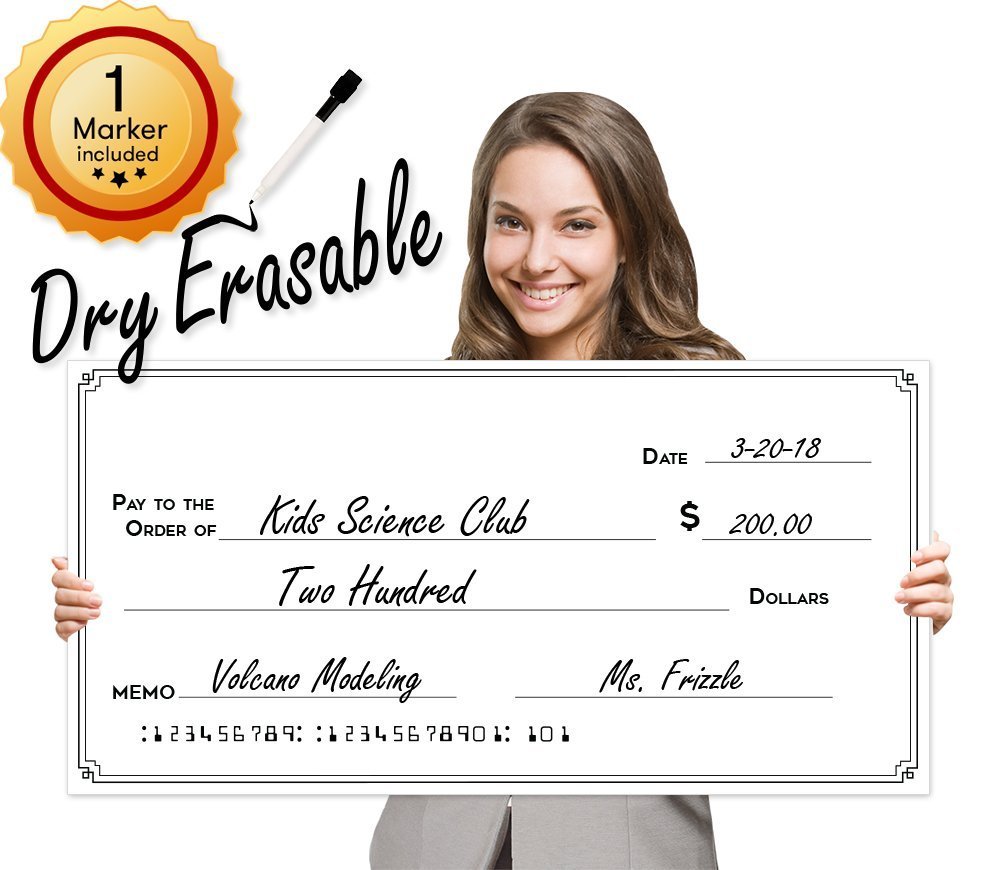 Giant Fake Check for Endowment Award 32" x 16" Large Novelty