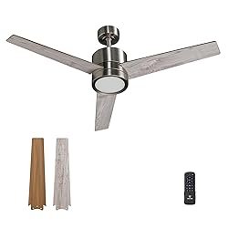 VAGIZM Ceiling Fan 52'' with Light: Modern Remote