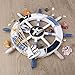 WINOMO 18-Inch Wheel Wall Decor Nautical Decor Nautical Boat Steering Wheel