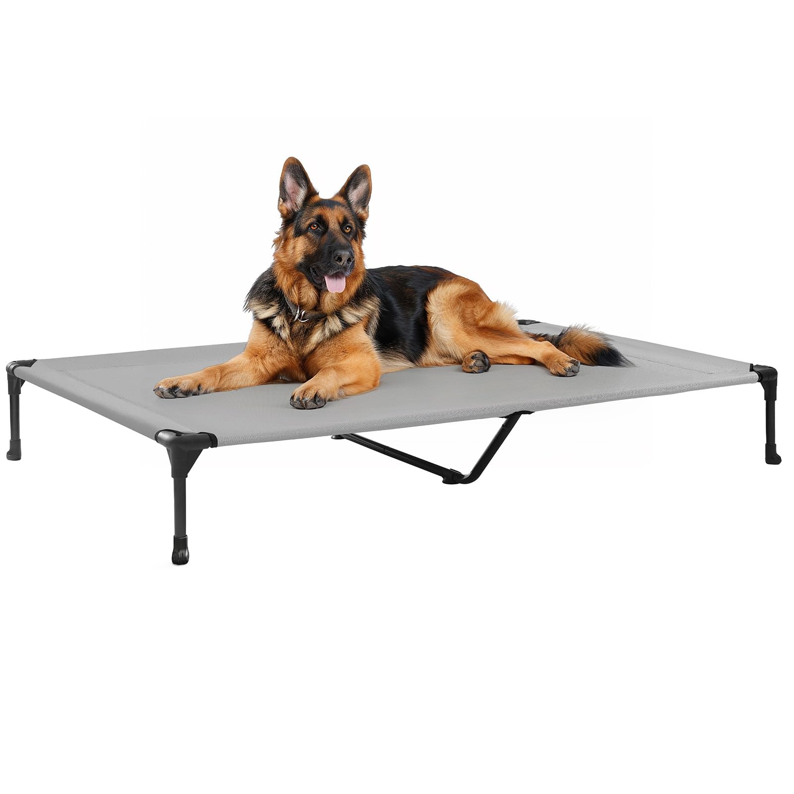 Photo 1 of ***MISSING MESH FABRIC***
Veehoo Outdoor Elevated Dog Bed Large Sized Dogs, XL Cooling Raised Dog Cots Beds Training Platform Off Ground Hammock with Breathable Mesh, No-Slip Feet, 49"x33", Grey
