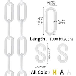 Geelin 1000ft Plastic Barrier Chain Plastic Chain
