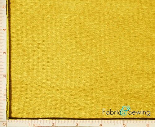 Gold Yellow Small Hole Net Netting Fabric 2 Way Stretch Polyester 58-60"