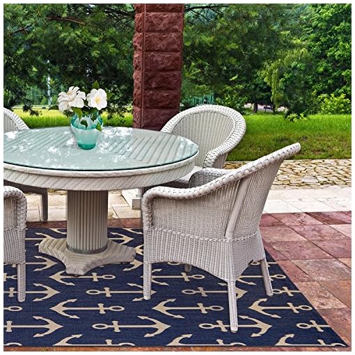 Gertmenian Indoor Outdoor Area Rug, Classic Flatweave, Washable, Stain