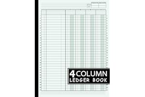 4 Column Ledger Book: Large Simple Four Column for Bookkeeping and Accounting | Log Book for Small Business and Personal Finance: Account Journal
