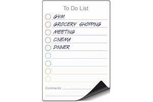 JUZARI Dry Erase Small Magnetic to Do List White Board for Fridge A5 - Lined Dry Erase Todo List for Refrigerator - Daily Magnetic Planner - Mini Whiteboard Checklist - Magnet Task List White Board