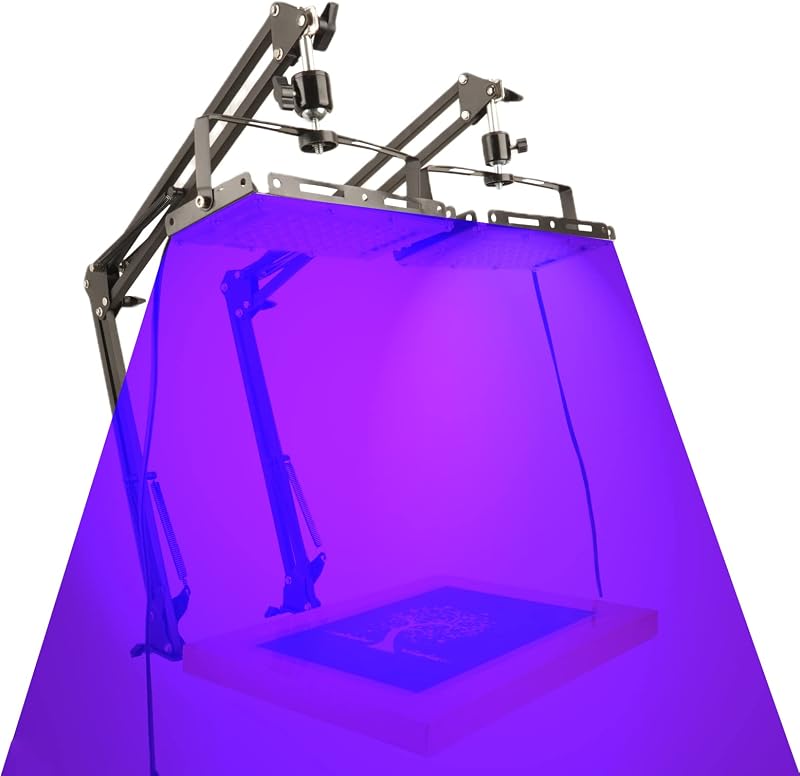 Dorhui 2PK 50W LED UV Screen Printing Exposure Light Stand Kit Cyanotype Photo