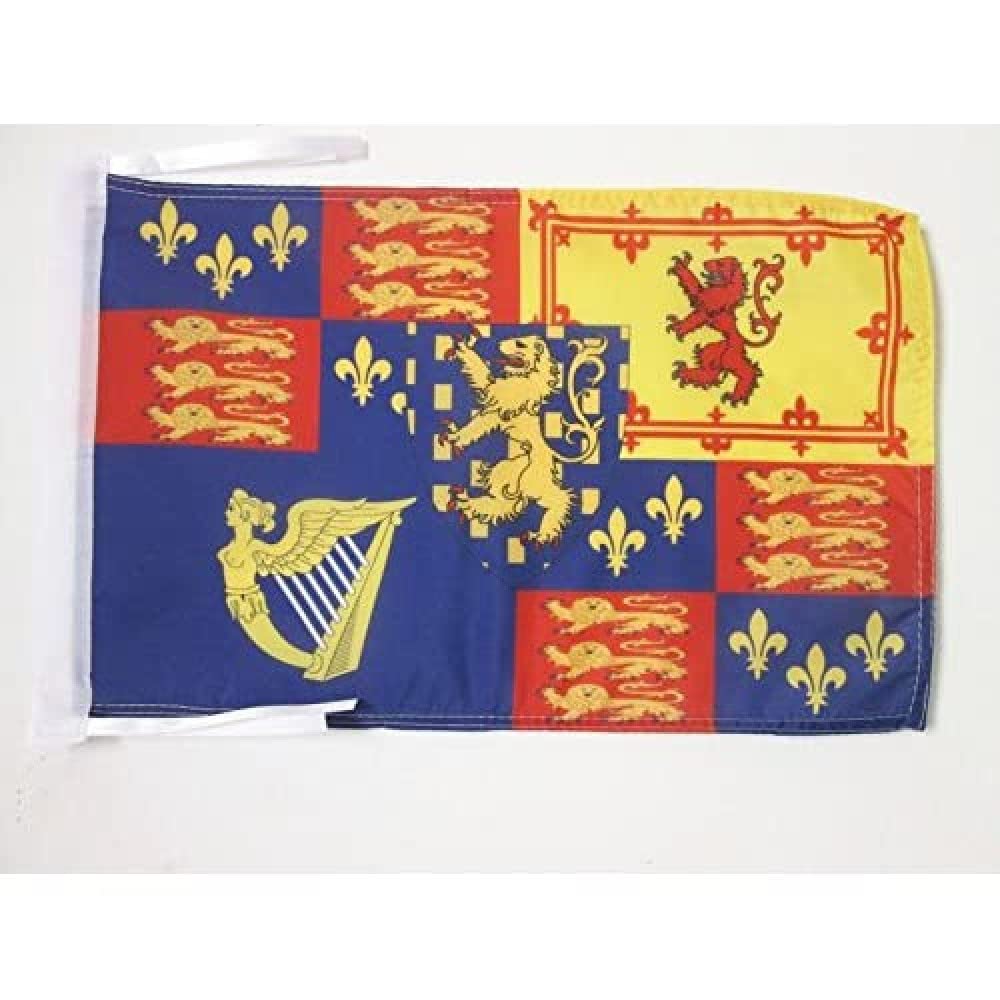 AZ FLAG - Royal Banner 1689-1702(William III) Flag - 18'' x 12'' - 100% Polyester Bristish historic Small Banner with Two Cords - Fade Resistant - Vivid Colors - 18x12 in - 45x30 Cm — image 1