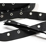 100% Cotton Black Eyelet Tape, Sold by the Yard, Made in Italy