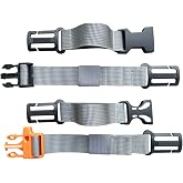 HDHYK 2 Packs Backpack Chest Strap- Nylon -Suitable for Webbing on The Backpack up to 25MM(Grey)