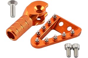NICECNC Orange Brake Pedal Plate Shift Lever Tip Head Compatible with KTM 125-500 SX/SXF/XC/XCF/EXC/EXCF/XCW/TPI/SD/6D 2017-2022,250/350/450 Factory Edition 2015 250-450 SXF/XCF 2016,See Fitment