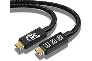 YIWENTEC 80Gbps Thunderbolt 5 Compatible Cable with up to 120Gbps Bandwidth Amplification and 240W Charging Power Compatible 