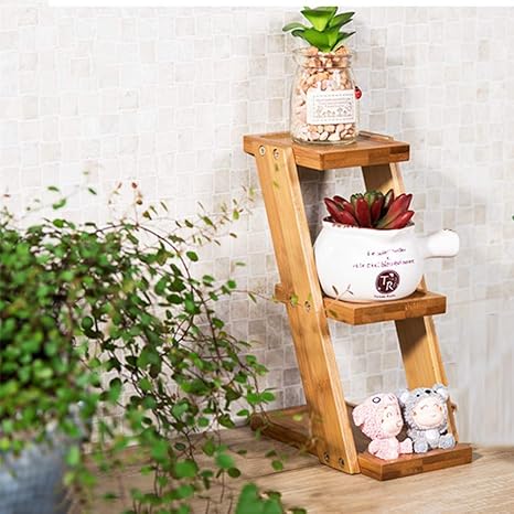 chishizhenxiang Plant Flower Stand Decorativo Pequeño Comodidad 3 ...