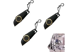 Lqucwepp 3PCS Mini Zipper Knife Keychain, Foldable Stainless Steel EDC Key Ring for Utting, Cutting Paper, Unpacking Package 
