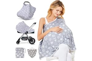 Kefee Kol Baby Nursing Cover & Poncho - Multi-Use Privacy Cover for Baby Car Seat, Shopping Cart, Stroller