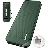 NYECHTO Self Inflating Sleeping Pad with Electric Pump, 4" Thick Ultralight Memory Foam Camping Mattress, Telescopic & Compact, Fast Inflate Insulated Camping Air Mats for Car Travel/Tent/Cot,Green