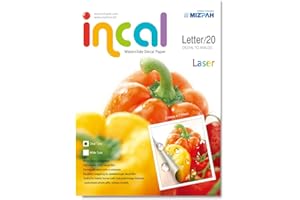 [Incal Paper] Waterslide Decal Paper LASER CLEAR, Letter size(216x279mm) 20sheets, DIY Photo Printing Craft, Stronger adhesion/fast releasing, Pliable Decal Film (Clear)