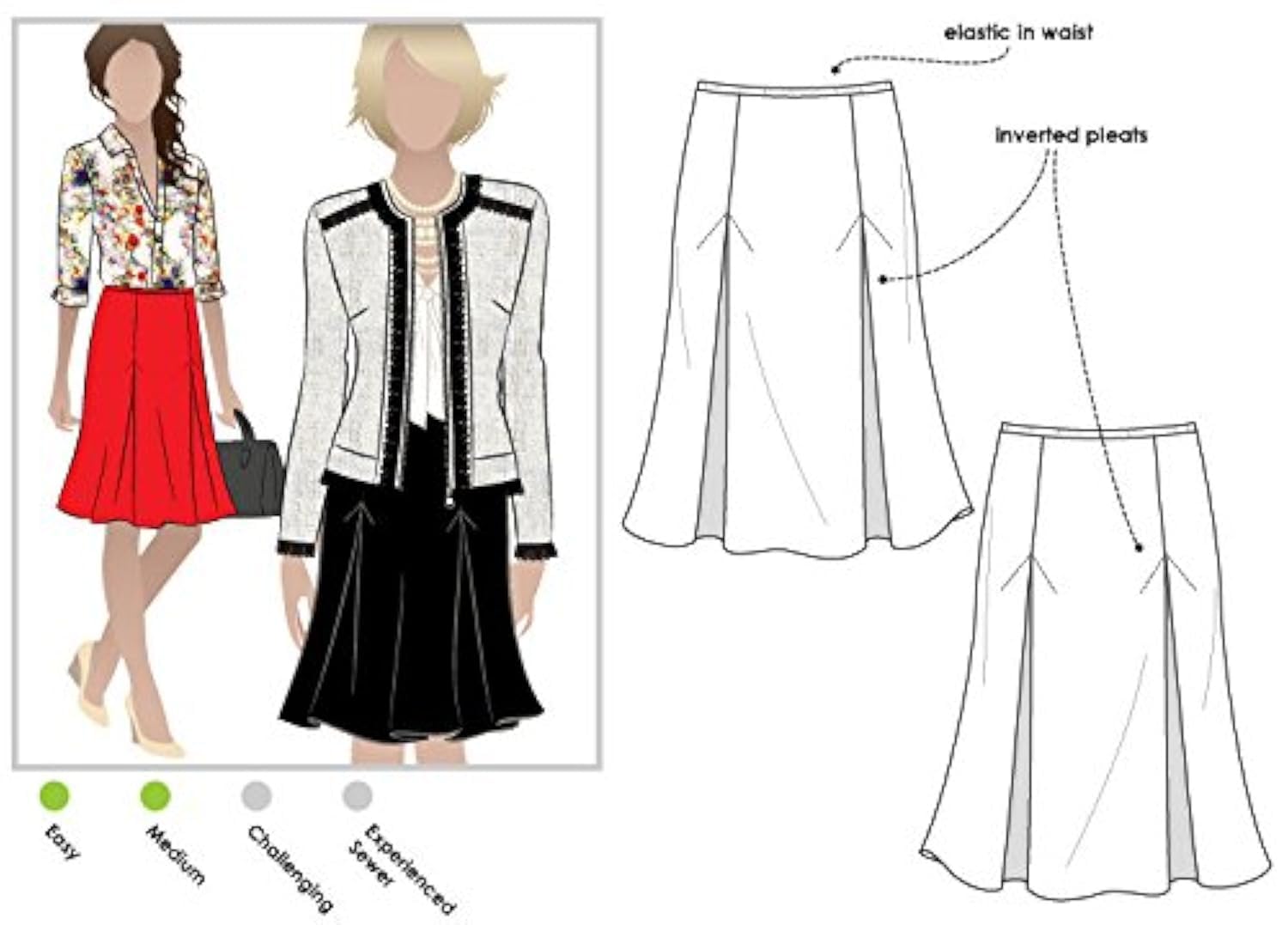 Style Arc Sewing Pattern - Allison Skirt (Sizes 04-16)