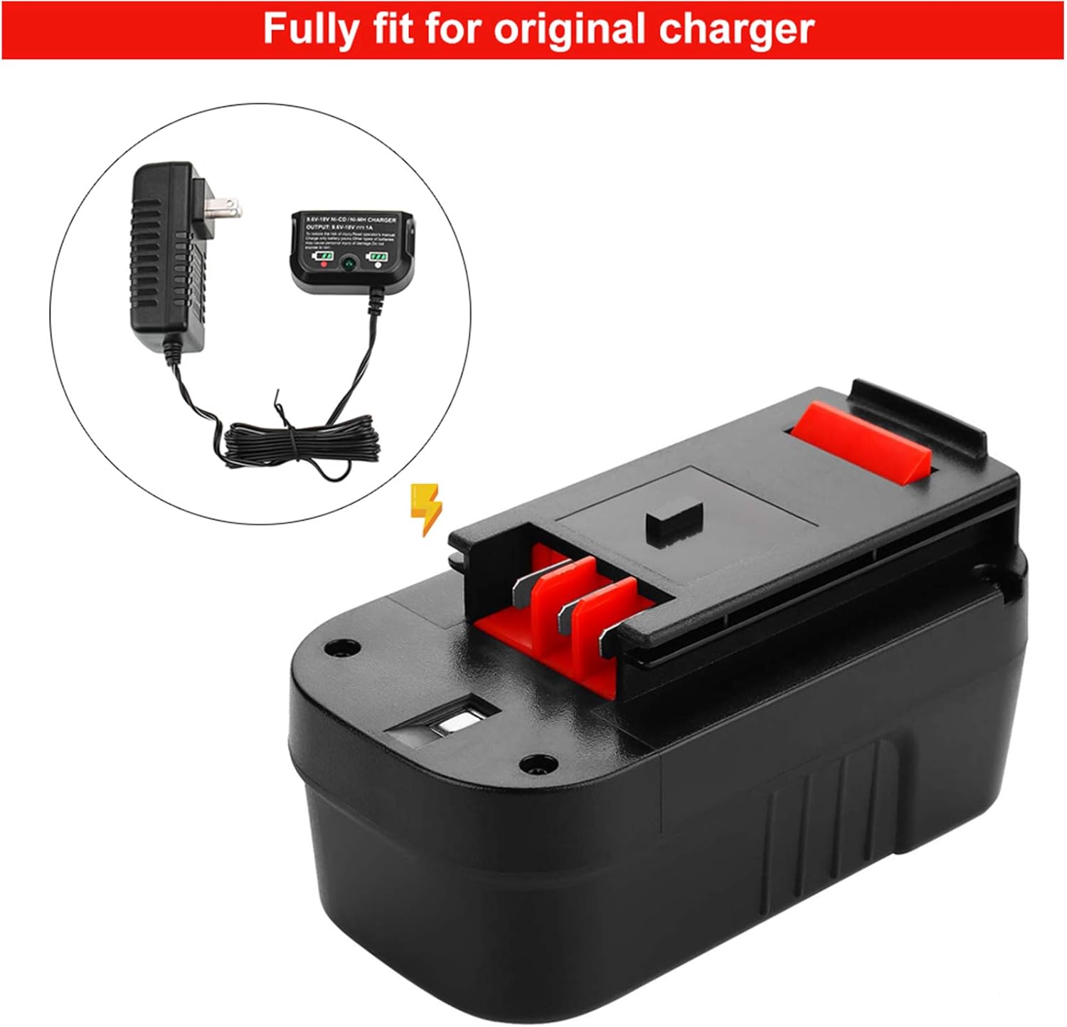 18 Volt 3.8Ah HPB18 Replacement Battery for Black and Decker 18V Ni-Mh, Compatible with B&D 18 Volt HPB18-OPE 244760-00 A1718 FS180BX FS18BX FS18FL FSB18 Firestorm Batteries 2 Packs: Home Audio & Theater