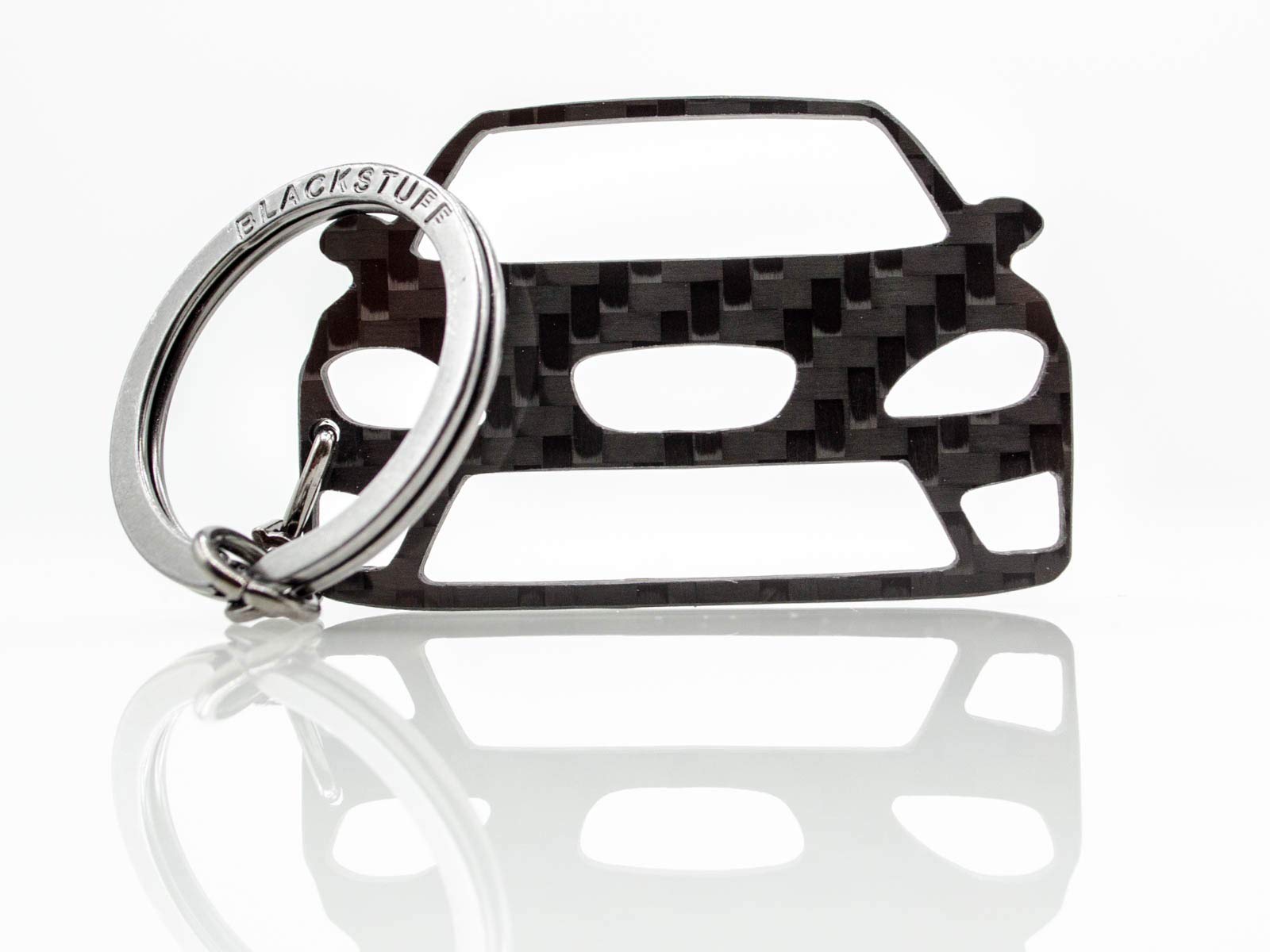 BlackStuff Carbon Fiber Keychain Keyring Ring Holder Compatible with Leon MK2 1P FR 2009-2012 BS-673