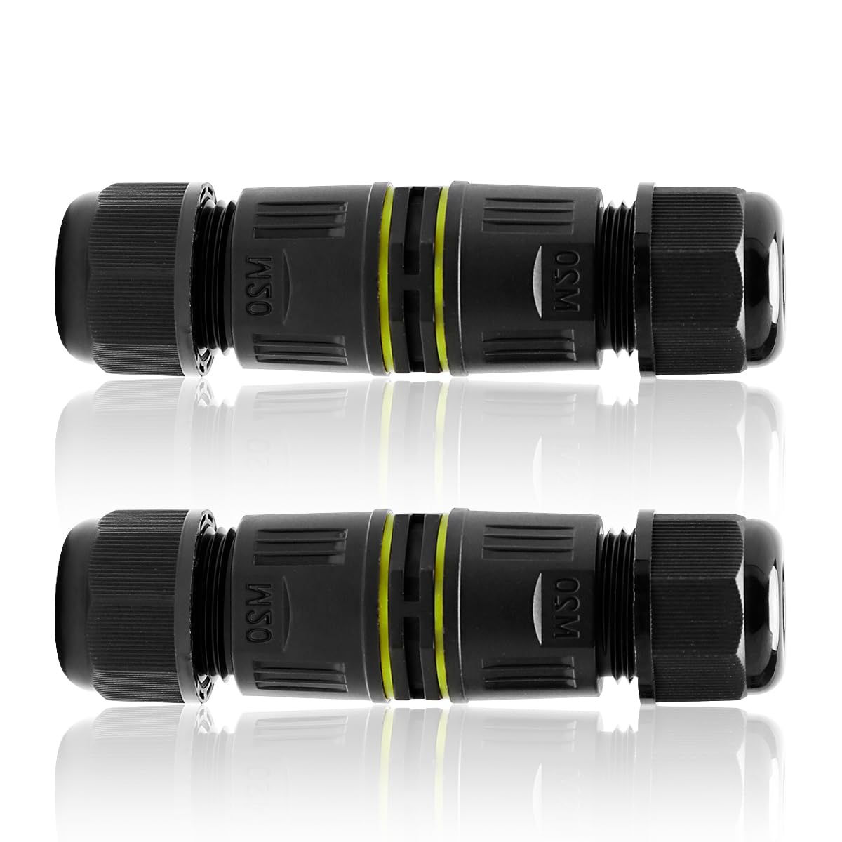 GLADFRESIT Waterproof Cable Connector,2PCS Waterproof Wire Connectors Junction Box Ip68 Cable Connector 2 Way Outdoor for Cables Wires