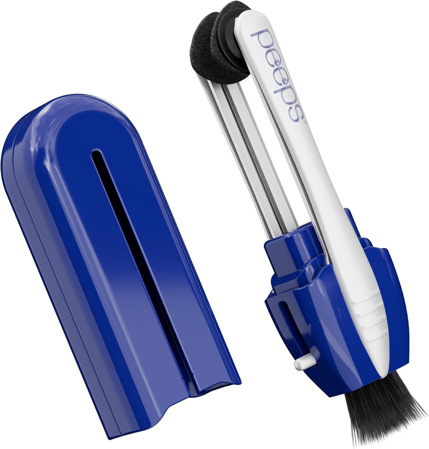 CarbonKlean Peeps Glasses Cleaner - for Eyeglasses, Reading Glasses, and More - Lens Cleaner with Carbon Microfiber Tech - Injected Blue