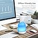 TaoTronics Essential Oil Diffuser, Aroma Diffusers with Touch Controls, Compact and Portable Design (Large 300ml Capacity, 6H Timer, Diffusers for Essential Oils, Waterless Shut-Off, 7 Colors LED)