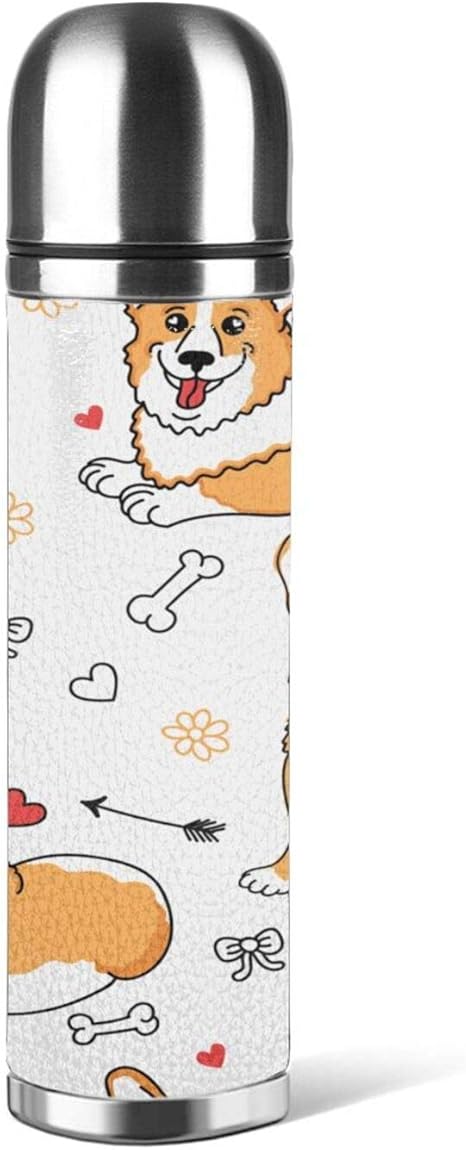 Amazon Co Jp 可愛いコーギー ハート 蝶結び 水筒 直飲み ステンレス鋼 マグボトル サーモスカップ 真空断熱 ケータイマグ 保温 保冷 軽量 大容量 500ml ボトル コップ 付き Home Kitchen