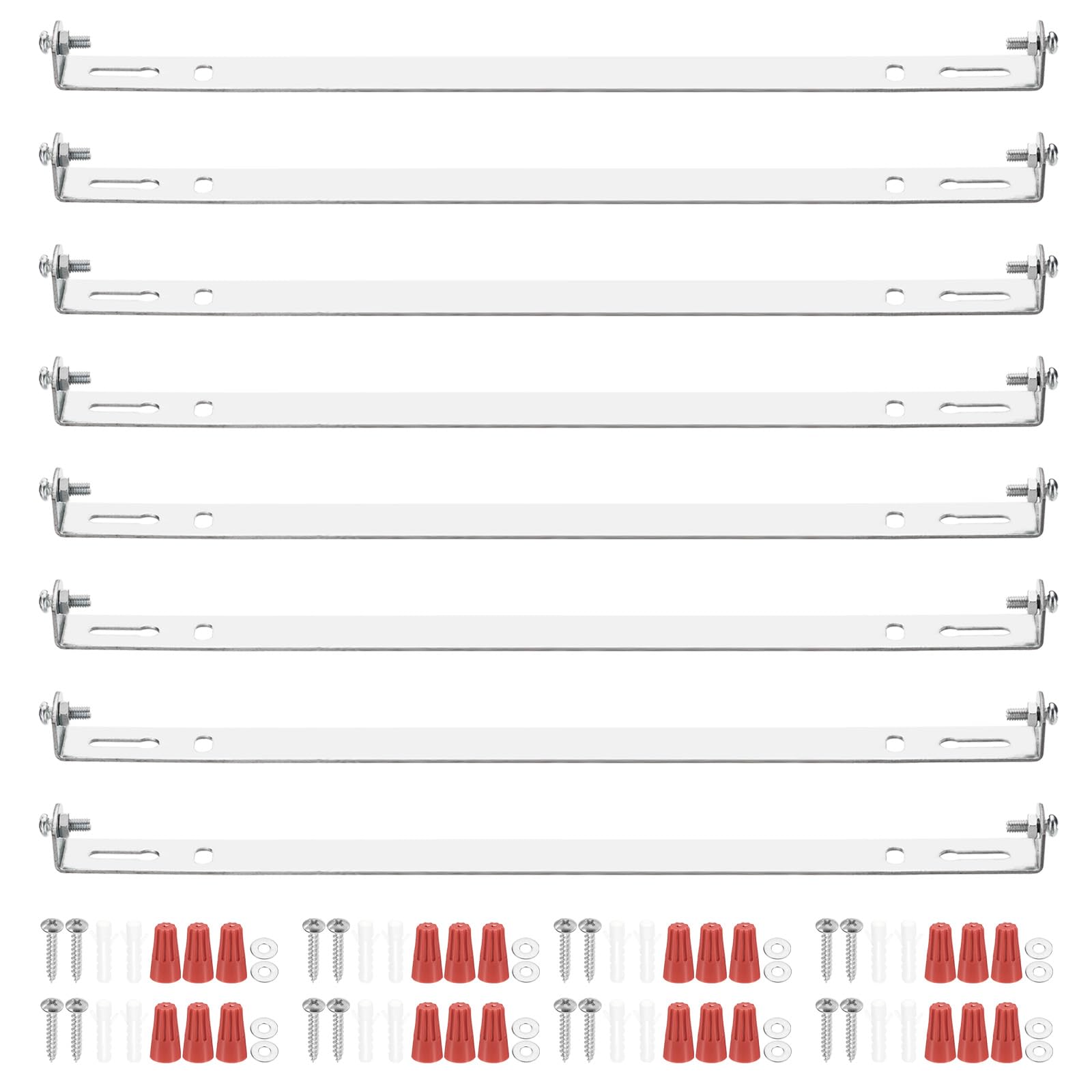 PATIKIL 200mm (7.87") Universal Light Fixture Mounting Bracket Kit, 8 Set Light Crossbar Ceiling Light Plate with Screw for Wall Light Ceiling Light Pendant Chandelier