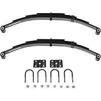 Youxmoto 3500lb Single Trailer Axle Suspension Kit 1750lb Leaf Springs & Ubolt Kit; Pair of Trailer Leaf Spring 4 Leaf Double