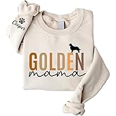 LOVELYPOD Custom Dog Mama Sweatshirt with Dogs Name on Sleeve, Fur Mom Sweater, Dogs Lover