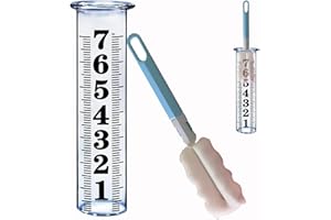 JMBay 7 Inch Plastic Rain Gauge Replacement Tube, Upgrade Freeze Proof Outdoor Plastic Rain Gauges Replacement Tube for Garden Yard Home, Crack Resistance Tube Best pcs Tubes with 1 Clean Brush