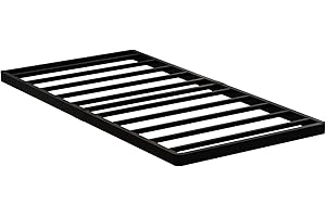 Maenizi Twin Box Spring 2 Inch Low Profile, Heavy Duty Metal Box Spring Bed Base Bunkie Board, Mattress Foundation, Easy Assembly, Noise Free, Black