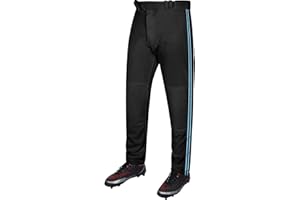 Exxact Sports Proline Full Length Baseball Pants Youth & Adult with Stripes, Relaxed Fit Open Bottom Men/Boys Baseball Pants