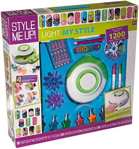 Style Me Up - All in One Pack for Nail Art - Nail Polishes, Coats, Markers, Nail Dryer and Decorations - SMU-1768