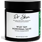 Dr. Skin Organic Wild Yam Cream for Women | Herbal Balancing Moisturizer for Women’s Comfort with Dandelion, Red Clover, Chaste Berry & Cramp Bark | Nourishing Natural Cream, 4oz