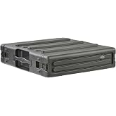 SKB 1SKB-R2U 2U Space Roto Molded Rack | Polyethylene Design with Twist Latches &amp; Rubber Feet for Musicians, DJs, Live Events, Travel &amp; Secure Storage