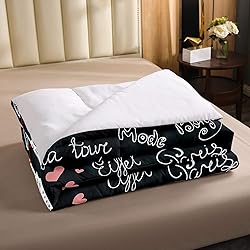 Erosebridal Paris Comforter Set Eiffel Tower