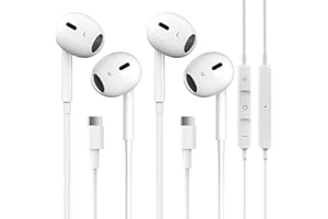 GAXIWILO 2 Packs USB C Headphones for iPhone 17/16/15 Pro Max Plus Type C Earphones with Microphone & Remote Noise Cancelling Earbuds for iPhone 17/16/15 Pro, iPad, Galaxy S23/S22/S21/S20/Ultra Note 10/20
