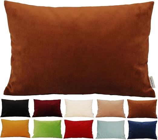 Amazon Com Tangdepot Solid Velvet Throw Pillow Cover Euro Sham