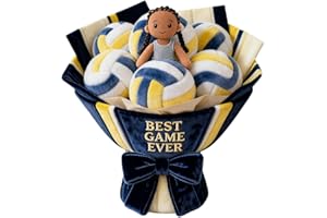 Love Volleyball Plush Bouquet - Personalized Volleyball Premium Faux Fur Pillow Custom Name Volleyball Player Gift for Girls 