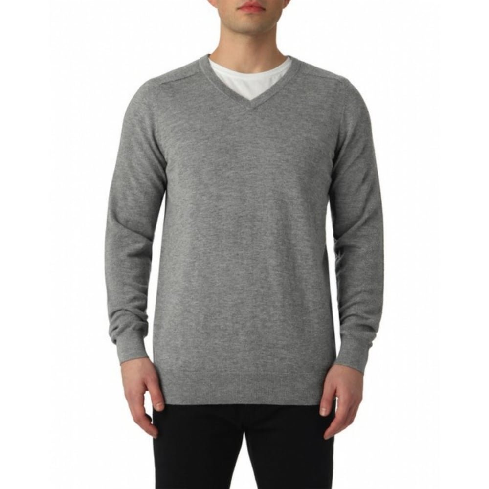 Extra Fine Merino Wool V-Neck Mens 