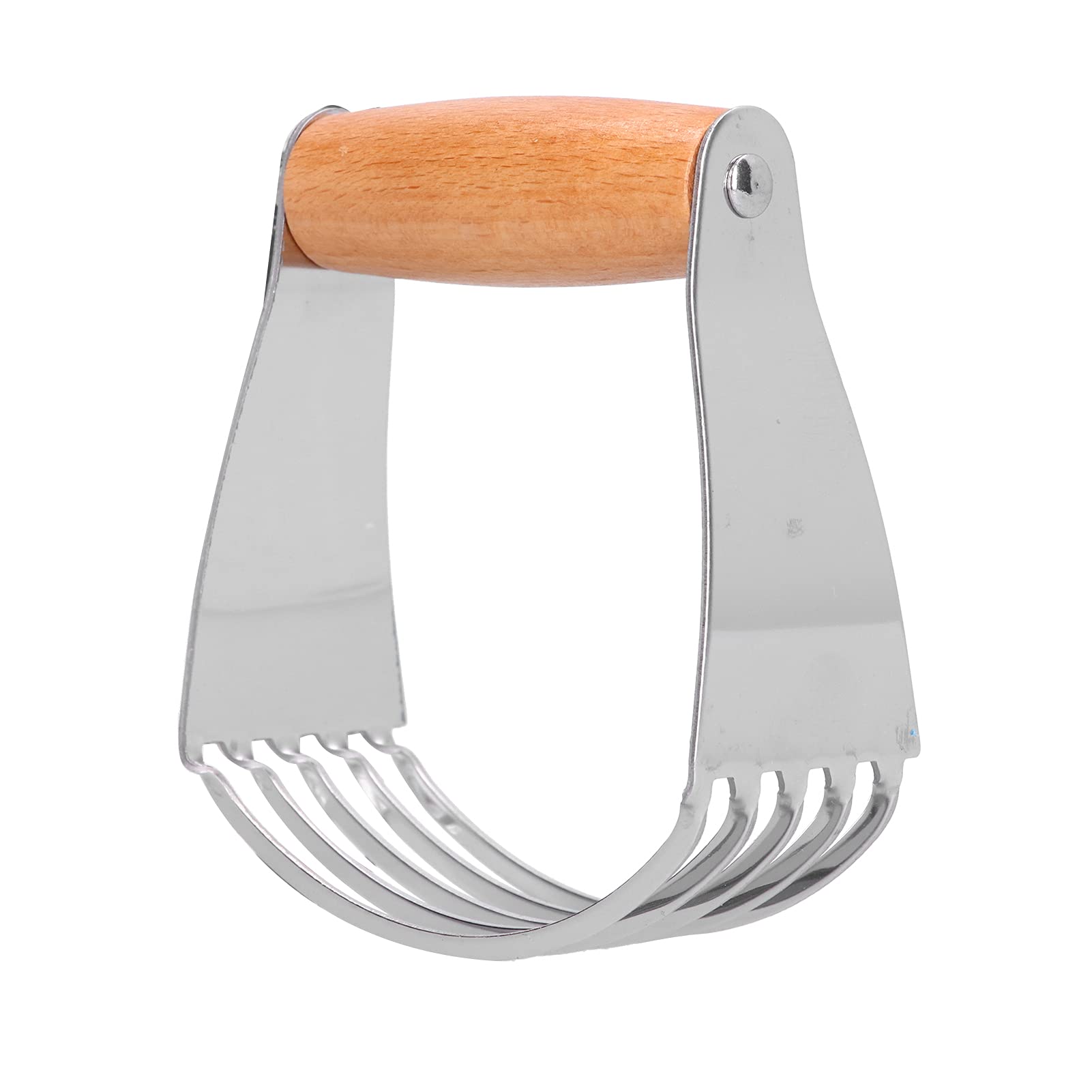 Stainless Steel Pastry Blender, Multi-Purpose Dough Blender Heavy Duty Pastry Cutter Dough Flour Metal Mixer Cutter Pastry Blender for Baking(Orange)