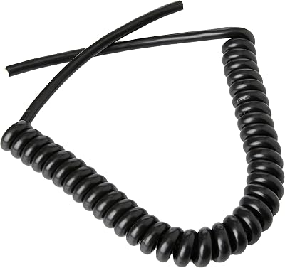 PRO POWER 15/X/9 Black 13A 3-Core Coiled Mains Flex 1.25mm²
